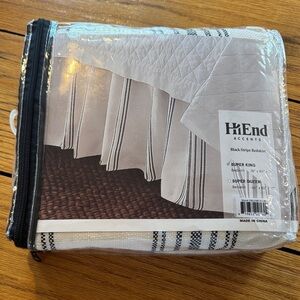 HiEnd Accents Black Stripe Bedskirt